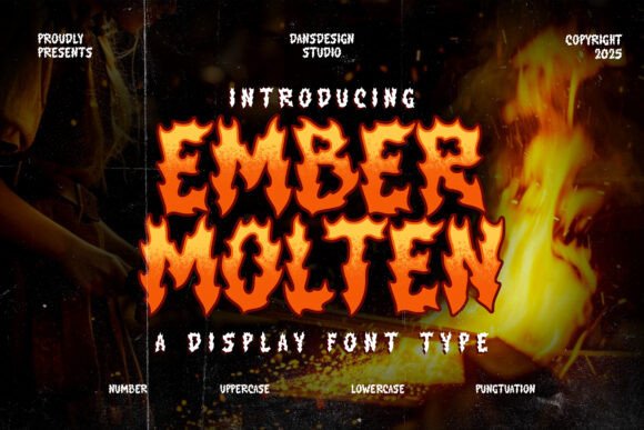 Ember Molten: The Bold Blackletter Typeface for Handmade Brands