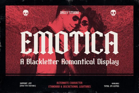 Emotica: The Bold Blackletter Typeface for Authentic Brand Identity