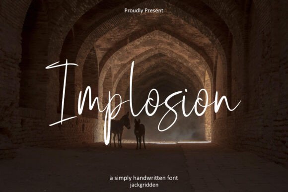 Implosion: A Dynamic Handwritten Typeface for Bold Web Design