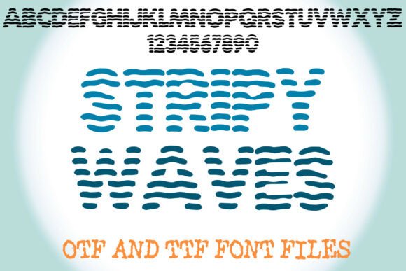 Stripy Waves: A Bold Display Typeface for Digital Branding