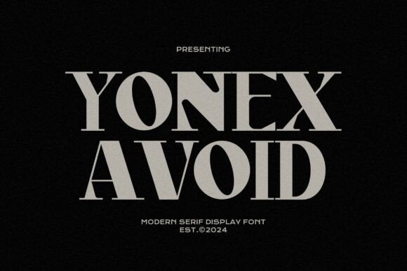 Yonex Avoid: A Bold Serif Typeface for Modern Brand Identity